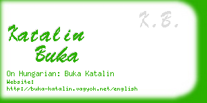 katalin buka business card